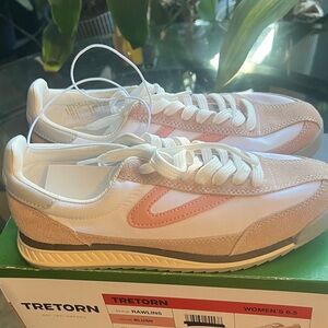 Women's Pink and White Sneakers
